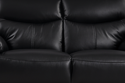 Vantage Genuine Leather Black 2+2 Seater Sofa  Set