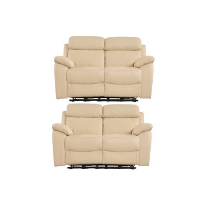 Dandrea Genuine Leather Cream Electric Power Recliner 2+2 Seater Sofa Set