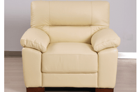 Dalmore Genuine Leather Cream 3+1 Seater Sofa Set - Furniture Instore