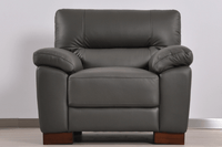 Dalmore Genuine Leather Grey 3+1 Seater Sofa Set - Furniture Instore