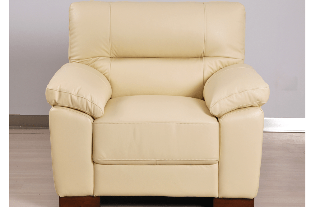 Dalmore Genuine Leather Cream 3+2+1 Seater Sofa Set - Furniture Instore