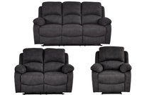 Roma Grey Fabric Electric Recliner 3+2+1 Seater Sofa Set