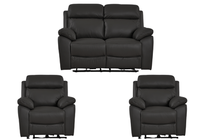 Dandrea Genuine Leather Grey Electric Power Recliner 2+1+1 Seater Sofa Set - Furniture Instore