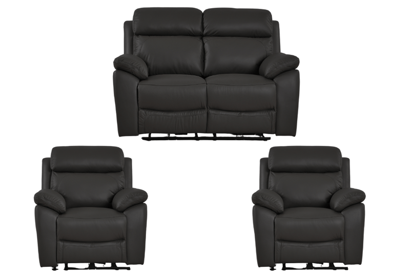 Dandrea Genuine Leather Grey Electric Power Recliner 2+1+1 Seater Sofa Set - Furniture Instore