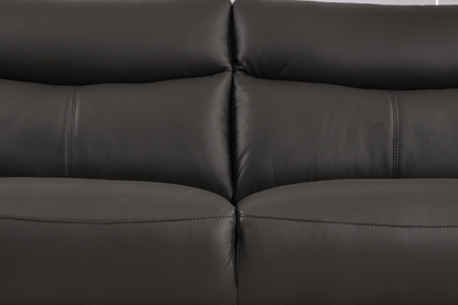 Vantage Genuine Leather Grey 3+1+1 Seater Sofa Set - Furniture Instore