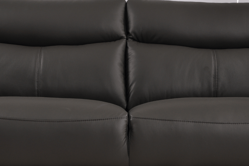Vantage Genuine Leather Grey 3+1+1 Seater Sofa Set - Furniture Instore