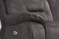 Foster Dark Grey Fabric Electric Recliner 3+1+1 Seater Sofa Set - Furniture Instore