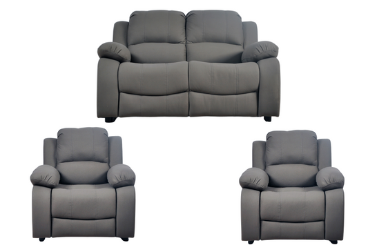 Valerie Grey Fabric Sofa Modern 2+1+1 Seater Sofa Set