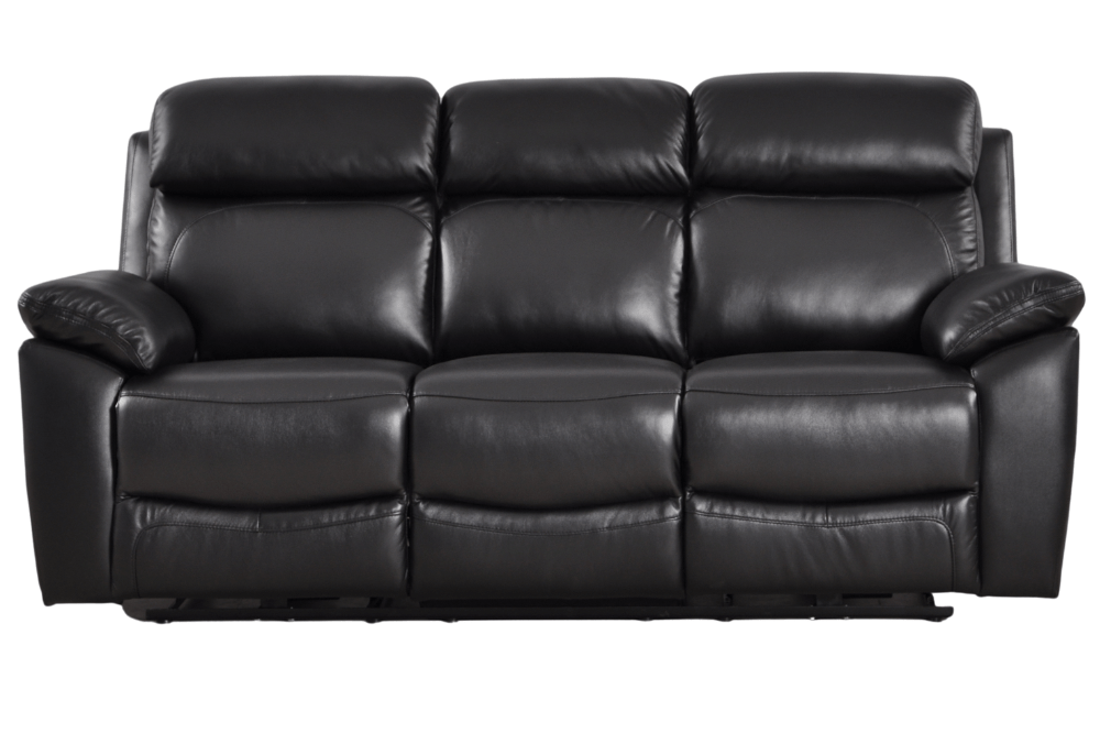 Dandrea Genuine Leather Black Electric Power Recliner 3+3 Seater Sofa Set - Furniture Instore