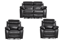 Dandrea Genuine Leather Black  Electric Power Recliner 2+1+1 Seater sofa set