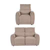 Carlisle Fabric Brown 2+1 Seater Sofa Set