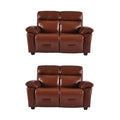 Rivello Genuine Leather Tan 2+2 Seater Sofa Set