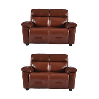 Rivello Genuine Leather Tan 2+2 Seater Sofa Set