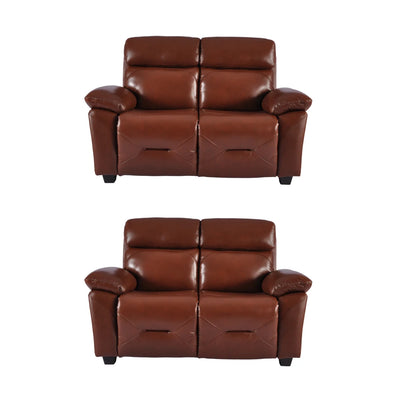 Rivello Genuine Leather Tan 2+2 Seater Sofa Set
