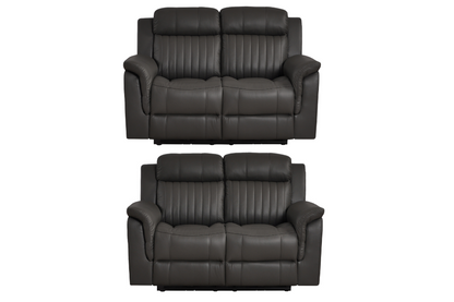 Cidliano Genuine Leather Grey Electric Power Recliner 2+2 Seater Sofa Set