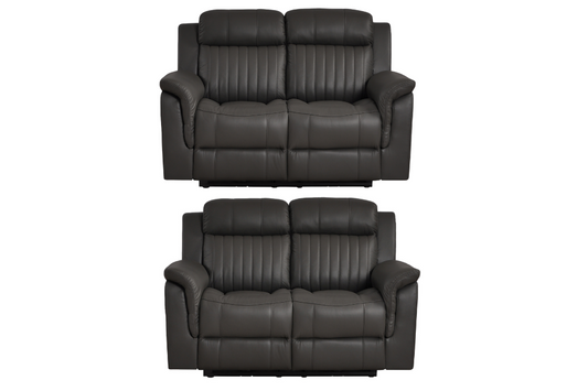 Cidliano Genuine Leather Grey Electric Power Recliner 2+2 Seater Sofa Set