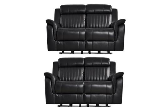 Cidliano Genuine Leather Black Electric Power Recliner 2+2 Seater Sofa  Set