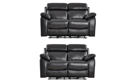 Dandrea Genuine Leather Black  Electric Power Recliner 2+2 Seater Sofa Set