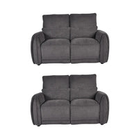 Carlisle Charcoal Fabric 2+2 Seater Sofa Set