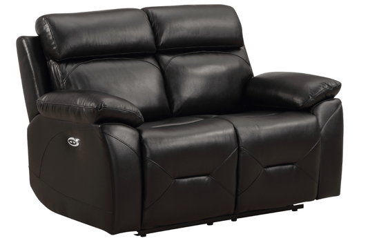 Renato Genuine Leather Black Electric Power Recliner 2+1 Seater Sofa Set - Furniture Instore