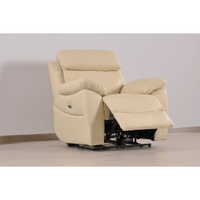 Dandrea Genuine Leather Cream Electric Power Recliner 3+1+1 Seater Sofa Set - Furniture Instore