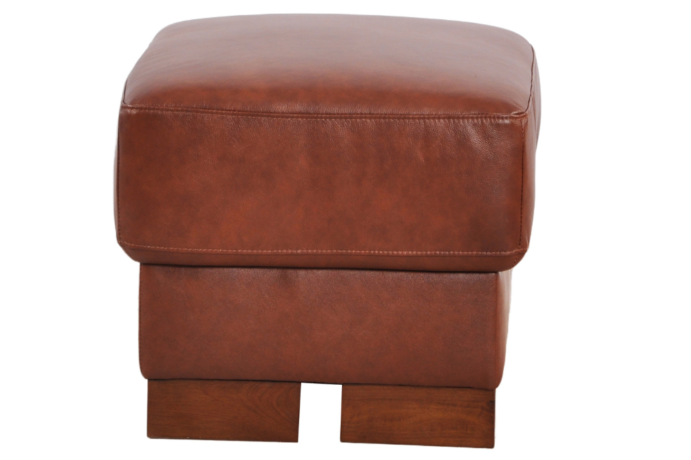 Dalmore Genuine Leather Tan Footstool