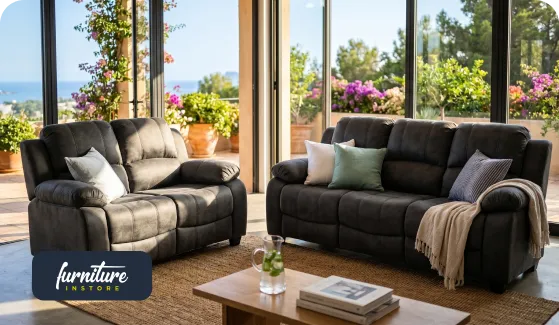 2 Seater vs 3 Seater Charcoal Fabric Sofa: Which Valerie Sofa Fits Your Room?
