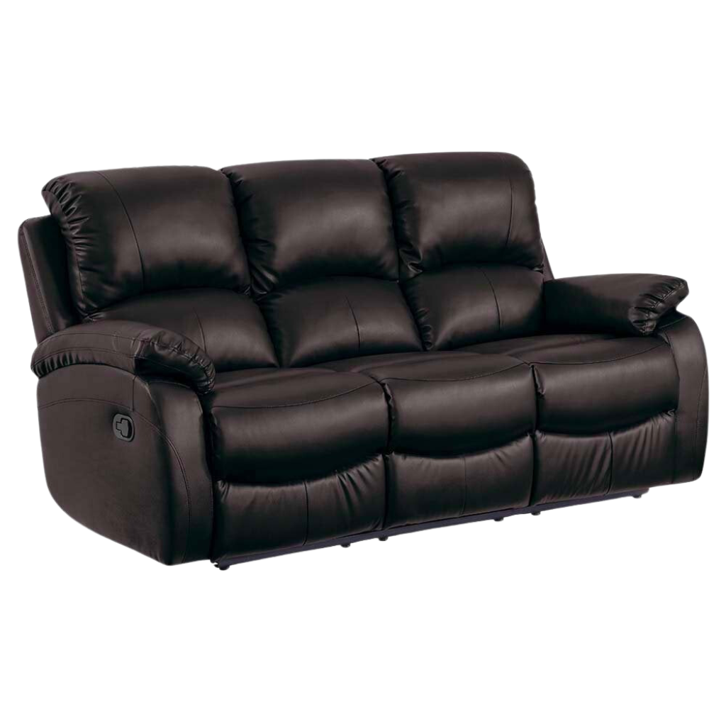 Roma Brown Leather Manual Recliner 3+2 Seater Sofa Set