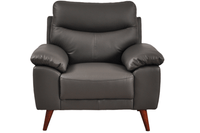 Vantage Genuine Leather Grey 3+2+1 Seater Sofa Set - Furniture Instore