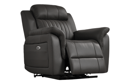 Cidliano Genuine Leather Grey Electric Power Recliner 2+1+1 Seater Sofa Set - Furniture Instore