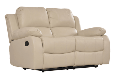 Valencia Cream Leather Manual Recliner 2+2 Seater Sofa Set
