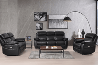 Dandrea Genuine Leather Black Electric Power Recliner 3+2+1 Seater Sofa Set - Furniture Instore