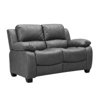 Valerie Grey Leather 2 Seater Sofa