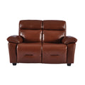 Rivello Genuine Leather Tan 2 Seater Sofa
