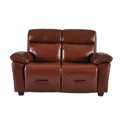 Rivello Genuine Leather Tan 2 Seater Sofa