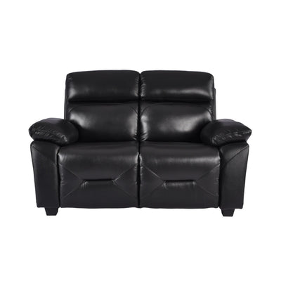 Rivello Genuine Leather Black 2 Seater Sofa