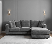 Somerford Right Hand Fabric Corner Chaise - Grey - Furniture Instore