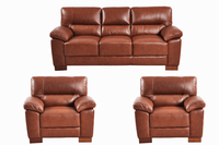 Dalmore Genuine Leather Tan 3+1+1 Seater Sofa Set
