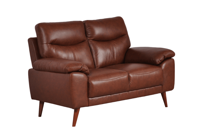 Vantage Genuine Leather Tan 3+2 Seater Sofa Set - Furniture Instore