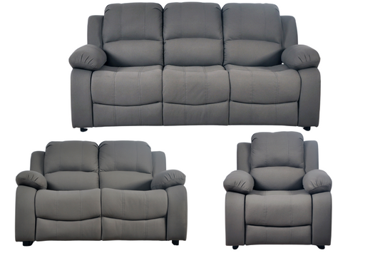 Valerie Grey Fabric Sofa Modern 3+2+1 Seater Sofa Set