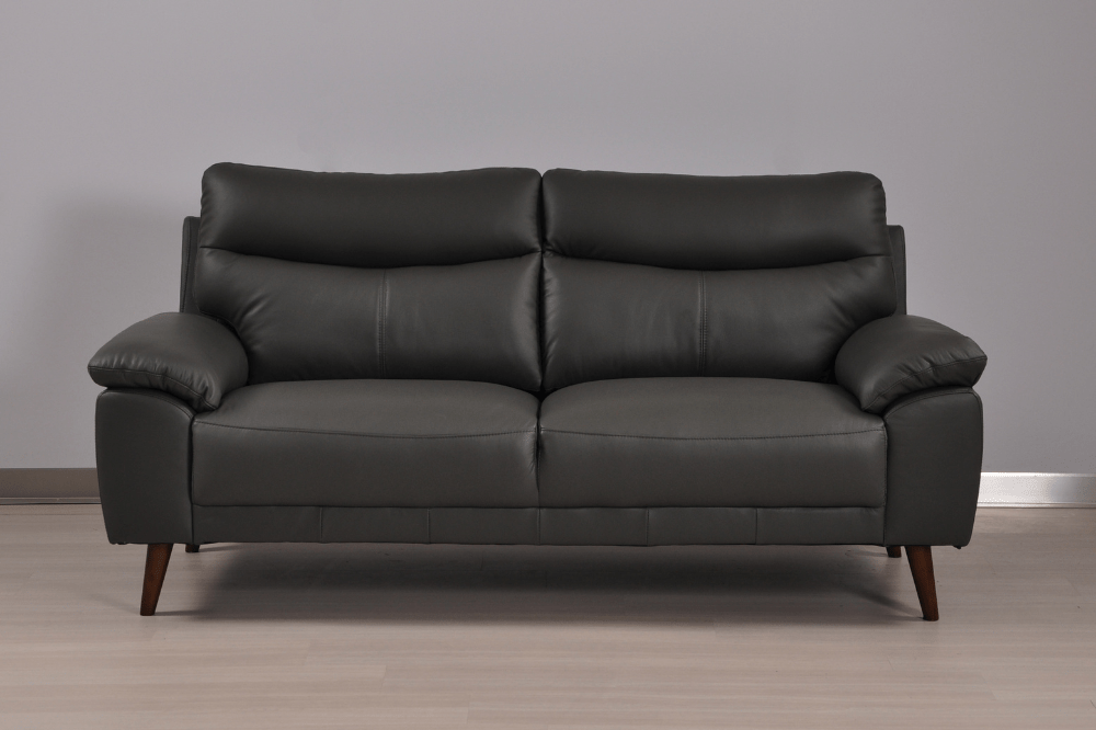 Vantage Genuine Leather Grey 3+1+1 Seater Sofa Set - Furniture Instore