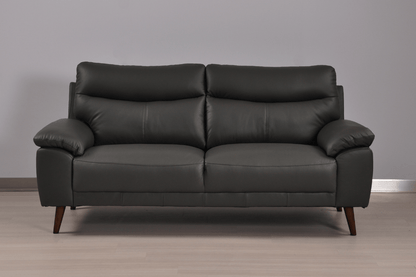 Vantage Genuine Leather Grey 3+1+1 Seater Sofa Set - Furniture Instore