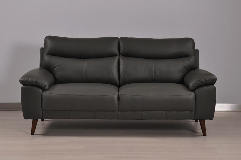 Vantage Genuine Leather Grey 3+1+1 Seater Sofa Set - Furniture Instore