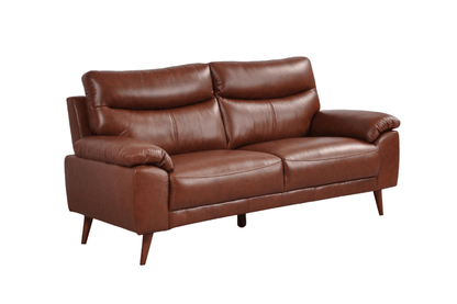 Vantage Genuine Leather Tan 3+3 Seater Sofa Set - Furniture Instore
