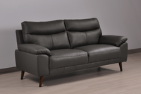 Vantage Genuine Leather Grey 3+3 Seater Sofa Set - Furniture Instore