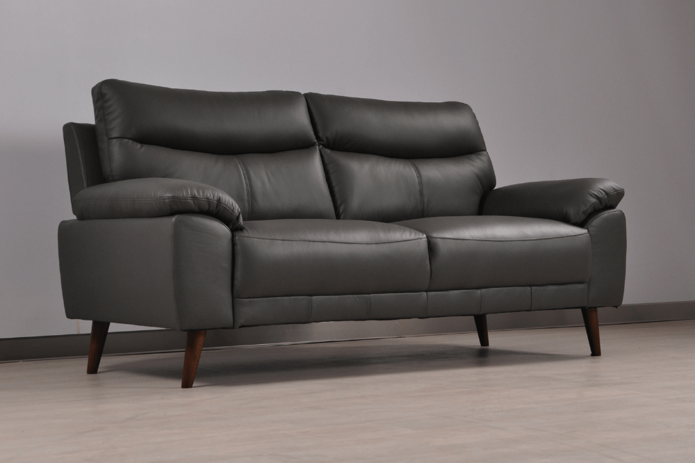 Vantage Genuine Leather Grey 3+2+1 Seater Sofa Set - Furniture Instore