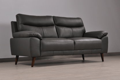 Vantage Genuine Leather Grey 3+2+1 Seater Sofa Set - Furniture Instore