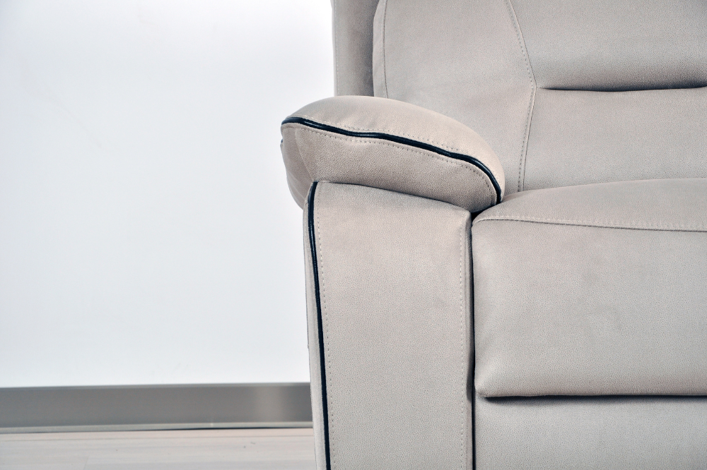 Foster Light Grey Fabric Electric Recliner 2+2 Seater Sofa  Set