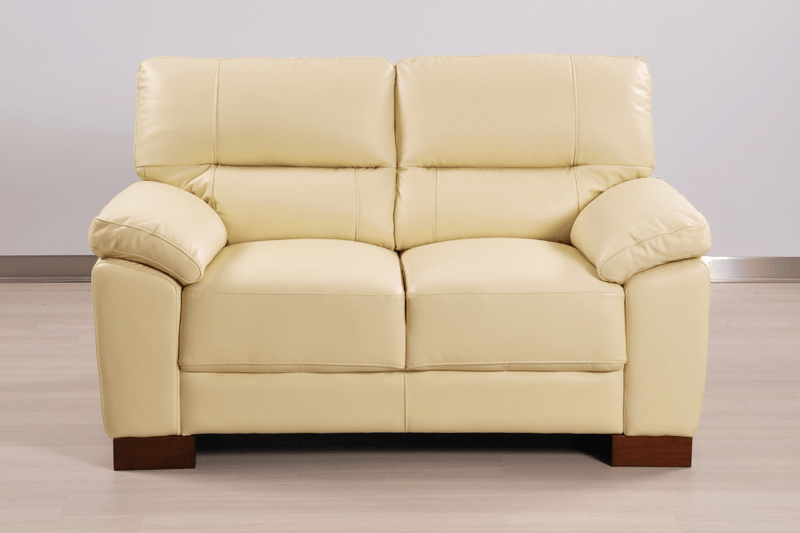 Dalmore Genuine Leather Cream 3+2+1 Seater Sofa Set - Furniture Instore