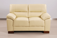 Dalmore Genuine Leather Cream 2+2 Seater Sofa Set - Furniture Instore